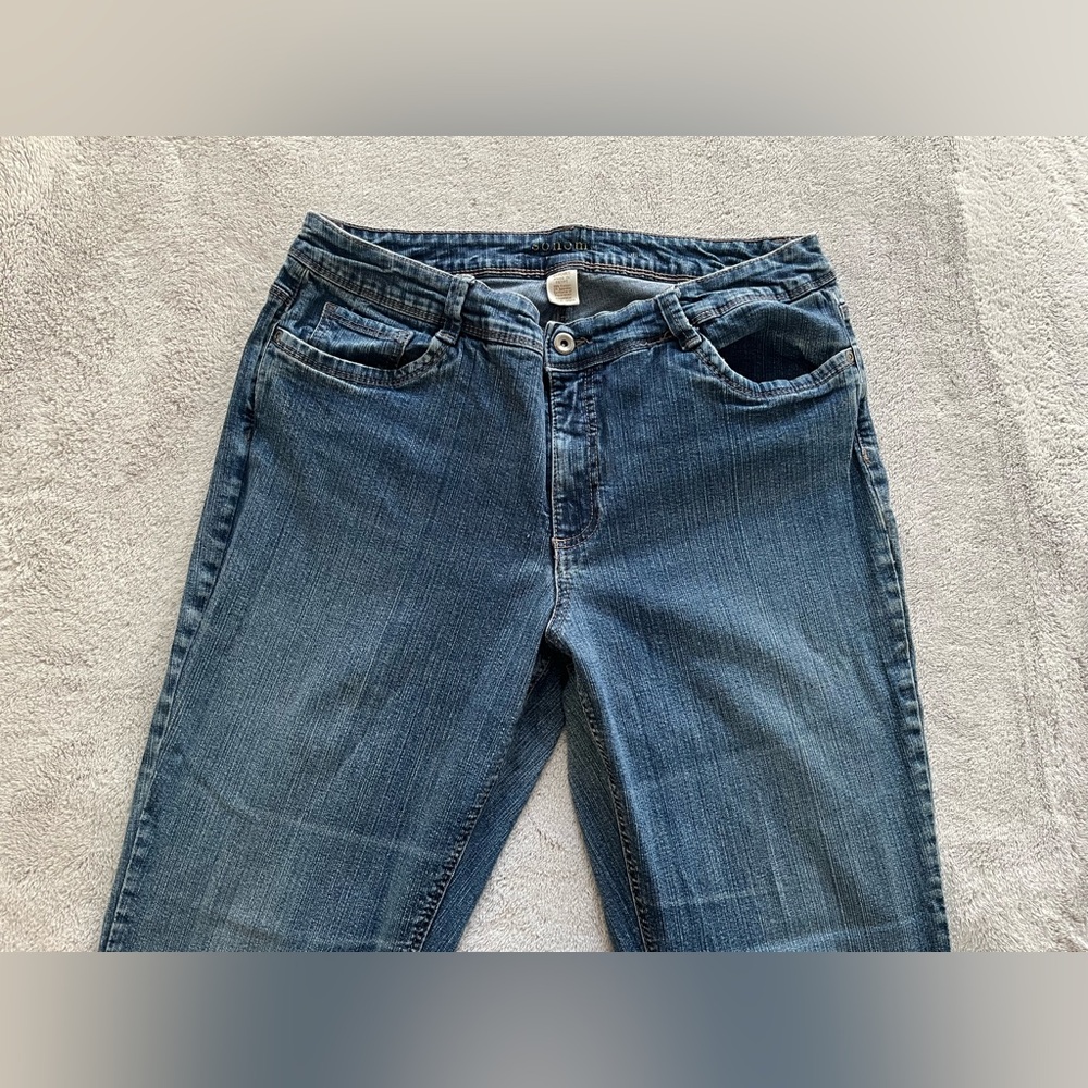 Navy Sonoma Bootcut Denim Jeans Women’s Size 16 Short - Picture 5 of 13